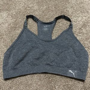Puma XL Racerback Gray Sports Bra